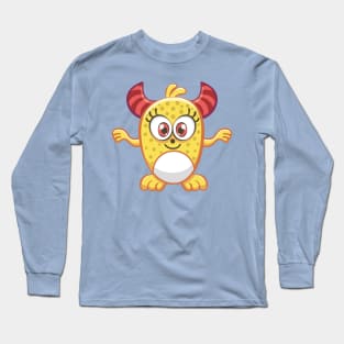 cute yellow monster female Long Sleeve T-Shirt